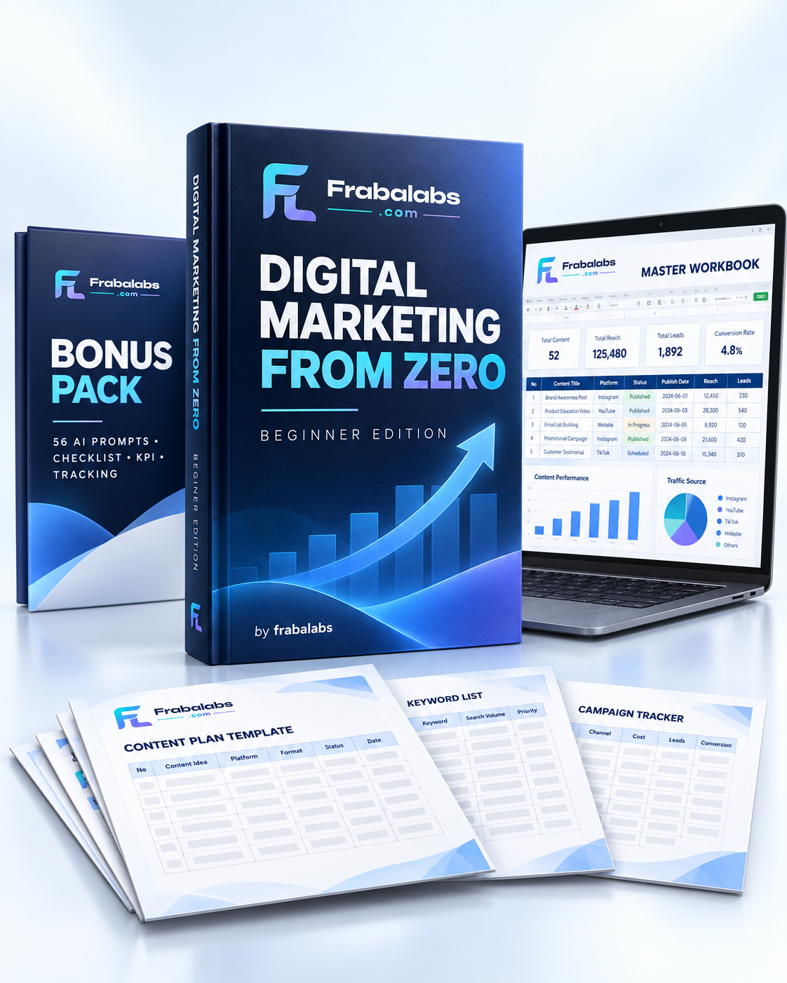 Digital Marketing From Zero playbook workbook and bonus pack